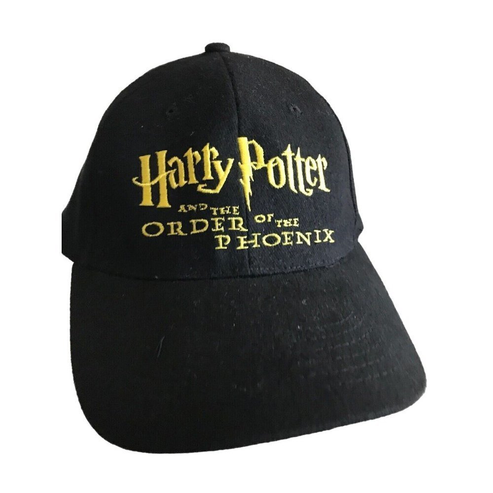 Harry Potter Order Of The Phoenix Scholastic Promo Hat Black & Yellow 100% Cotto